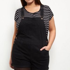 Old Navy Charcoal Black Denim Overalls